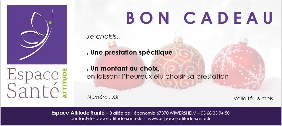 Bon Cadeau Espace Attitude Santé