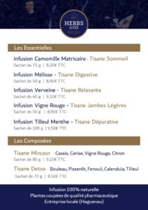 Tarifs Herbs&co Espace Attitude Santé